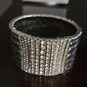 Silver Crystal Embellished Women's Bracelet